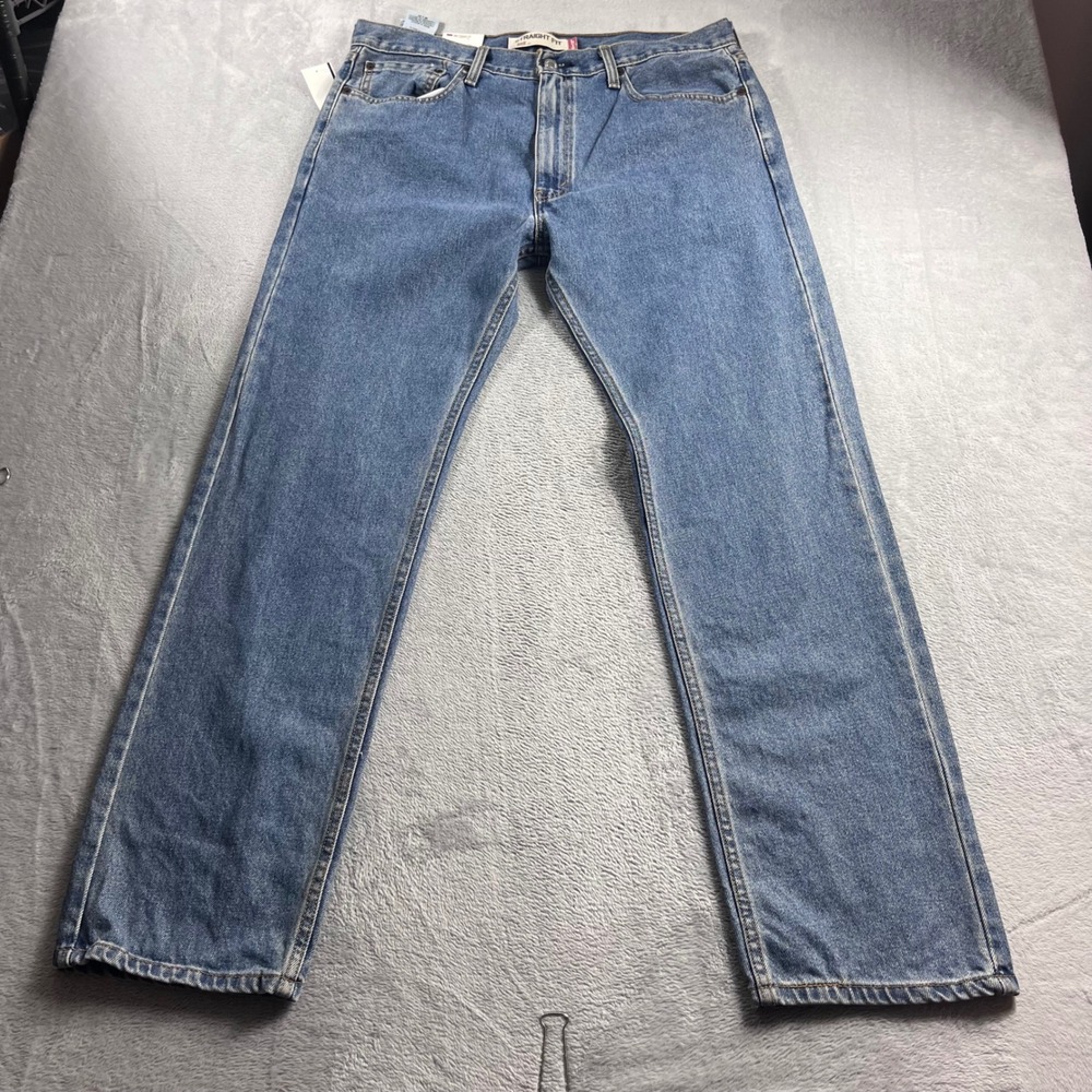 Levis 505 Straight Fit Mens Jeans 36x32 Medium Wash Blue Denim 00505-4891 NEW